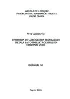 prikaz prve stranice dokumenta Upotreba dihalkogenida prijelaznih metala za fotoelektrokemijsko cijepanje vode