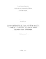 prikaz prve stranice dokumenta Litiotidni školjkaši u donjojurskim karbonatnim naslagama južnog Velebita i južne Like