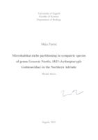 prikaz prve stranice dokumenta Microhabitat niche partitioning in sympatric species of genus Gouania Nardo, 1833 (Actinopterygii: Gobiesocidae) in the Northern Adriatic 