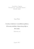 prikaz prve stranice dokumenta Genska struktura i raznolikost paklara (Petromyzontidae) dunavskog slijeva Hrvatske