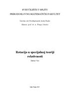 prikaz prve stranice dokumenta Rotacija u specijalnoj teoriji relativnosti