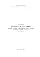 prikaz prve stranice dokumenta Prepoznavanje objekata korištenjem računala Raspberry  Pi i biblioteke OpenCV