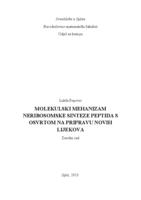 prikaz prve stranice dokumenta Molecular mechanisms underlying nonribosomal peptide biosynthesis: approaches to novel drugs 
