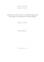 prikaz prve stranice dokumenta Analysis of cyclone tracks over southern Europe and their effects on weather in the Adriatic region