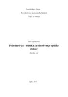 prikaz prve stranice dokumenta Polarimetrija-tehnika za određivanje optičke čistoće