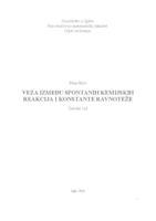 prikaz prve stranice dokumenta Veza između spontanih kemijskih reakcija i konstante ravnoteže