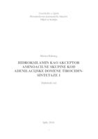 prikaz prve stranice dokumenta Hidroksilamin kao akceptor aminoacilne skupine kod adenilacijske domene tirocidin-sintetaze 1