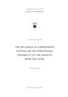 prikaz prve stranice dokumenta The influence of atmospheric forcing on the interannual variability of the Adriatic mean sea level