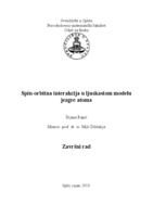 prikaz prve stranice dokumenta Spin - orbitna interakcija u ljuskastom modelu jezgre atoma