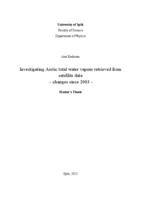 prikaz prve stranice dokumenta Investigating Arctic total water vapour retrieved from satellite data - changes since 2003