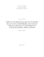 prikaz prve stranice dokumenta Impact of removed Arctic summer sea ice on atmosphere and ocean circulation in an ensemble of coupled model simulations