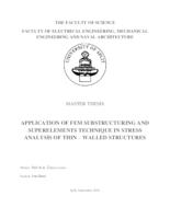 prikaz prve stranice dokumenta Application of FEM substructuring and superelements technique in stress analysis of thin-walled structures