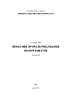 prikaz prve stranice dokumenta Izrada web okvira za podučavanje osnova robotike