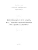 prikaz prve stranice dokumenta Biometrijske osobine kokota bijelca (Chelidonichthys cuculus, Linneaus, 1758) u Jadranskom moru