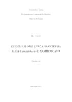 prikaz prve stranice dokumenta Epidemiološki značaj bakterija roda Campylobacter u namirnicama