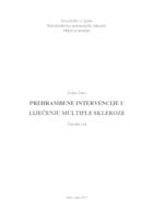 prikaz prve stranice dokumenta Prehrambene intervencije u liječenju multiple skleroze