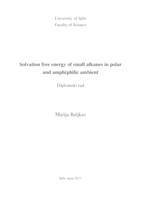 prikaz prve stranice dokumenta Solvation free energy of small alkanes in polar and amphiphilic ambient