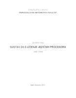 prikaz prve stranice dokumenta Sustav za e-učenje jezičnih procesora