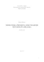 prikaz prve stranice dokumenta Medicinska primjena sekundarnih metabolita biljaka