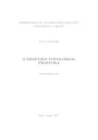 prikaz prve stranice dokumenta O dimenziji topološkog prostora