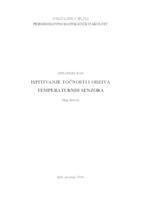 prikaz prve stranice dokumenta Ispitivanje točnosti i odziva temperaturnih senzora