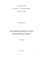 prikaz prve stranice dokumenta Patogene bakterije iz roda Pseudomonas u hrani