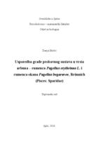 prikaz prve stranice dokumenta Usporedba građe probavnog sustava u vrsta arbuna-rumenca Pagellus erythrinus L. i rumenca okana Pagellus bogaraveo, Brunnich (Pisces:Sparidae)