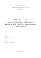 prikaz prve stranice dokumenta Seebeckov koeficijent dekagonalnog kvazikristala d-AlCoNi na temperaturama višima od sobne