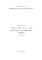prikaz prve stranice dokumenta Automatsko upravljanje solarnim panelom pomoću Arduina