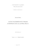 prikaz prve stranice dokumenta Načelo razmjernosti u praksi Europskog suda za ljudska prava