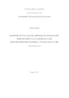 prikaz prve stranice dokumenta Komparativna analiza programa socijalnog poduzetništva za zapošljavanje rehabilitiranih ovisnika u zemljama EU i RH