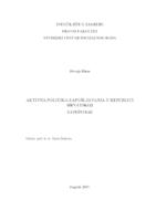 prikaz prve stranice dokumenta Aktivna politika zapošljavanja u Repulici Hrvatskoj