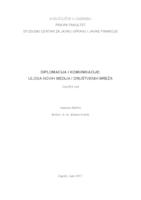 prikaz prve stranice dokumenta Diplomacija i komunikacije: Uloga novih medija i društvenih mreža