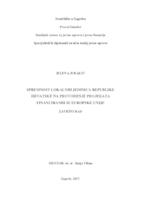 prikaz prve stranice dokumenta Spremonost lokalnih jedinica Republike Hrvatske na provođenje projekata financiranih iz Europske unije