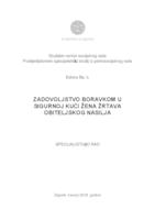 prikaz prve stranice dokumenta Zadovoljstvo boravkom u sigurnoj kući žena žrtava obiteljskog nasilja