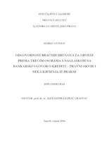 prikaz prve stranice dokumenta Odgovornost bračnih drugova za obveze prema trećim osobama s naglaskom na bankarski ugovor o kreditu - Pravni okvir i neka rješenja iz prakse