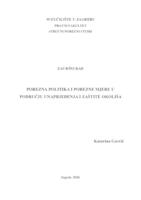 prikaz prve stranice dokumenta Porezna politika i porezne mjere u području unaprjeđenja i zaštite okoliša