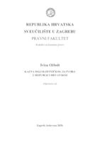 prikaz prve stranice dokumenta Kazna maloljetničkog zatvora u Republici Hrvatskoj