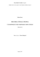 prikaz prve stranice dokumenta Procjena učinaka propisa u Europskoj uniji i Republici Hrvatskoj