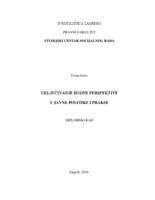 prikaz prve stranice dokumenta Uključivanje rodne perspektive u javne politike i prakse
