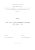 prikaz prve stranice dokumenta Utjecaj etičkih standarda na političku kulturu Hrvatske