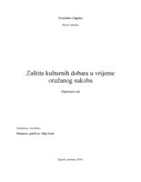 prikaz prve stranice dokumenta Zaštita kulturnih dobara u vrijeme oružanog sukoba