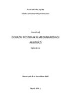 prikaz prve stranice dokumenta Dokazni postupak u međunarodnoj arbitraži