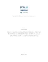 prikaz prve stranice dokumenta PRAVO NA POŠTENO SUĐENJE PREMA ČLANKU 6. EUROPSKE KONVENCIJE ZA LJUDSKA PRAVA I DUŽINA TRAJANJA UPRAVNIH POSTUPAKA U REPUBLICI HRVATSKOJ