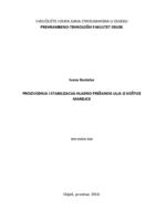 prikaz prve stranice dokumenta Proizvodnja i stabilizacija hladno prešanog ulja iz koštice marelice