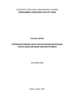 prikaz prve stranice dokumenta Optimiranje procesa kruto-tekuće ekstrakcije fenolnih tvari iz ječma metodom odzivnih površina