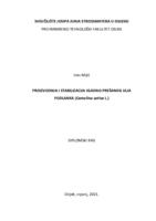 prikaz prve stranice dokumenta Proizvodnja i stabilizacija hladno prešanog ulja podlanka (Camelina sativa L.)