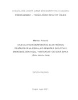 prikaz prve stranice dokumenta Utjecaj visokonaponskog električnog pražnjenja na fizikalno-kemijska svojstva i mikrobiološku kvalitetu kašastog soka šipka (Rosa canina laxa)