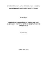 prikaz prve stranice dokumenta Primjena računalne analize slike u praćenju boje čajnog peciva s dodatkom šećera različite granulacije