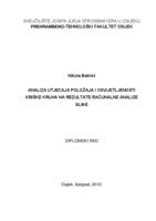 prikaz prve stranice dokumenta Analiza utjecaja položaja i osvijetljenosti kriške kruha na rezultate računalne analize slike